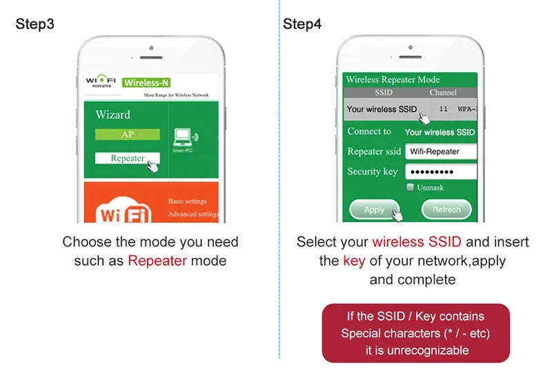 Répéteur WIFI sans fil 300Mbps, routeur 2.4G, extension de portée, amplificateur de Signal Wi-Fi, adaptateur de carte réseau 802.11N pour PC
