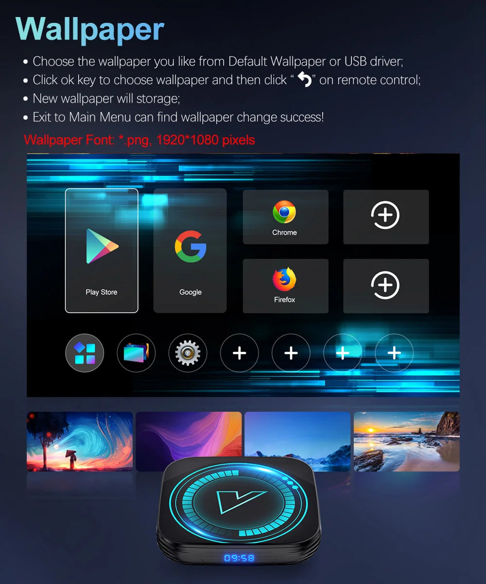 VONTAR H618 Smart TV Box Android 12 Allwinner Quad Core Cortex A53 Soutien 8K Vidéo Wifi Google Voix Media Player Set Top Box