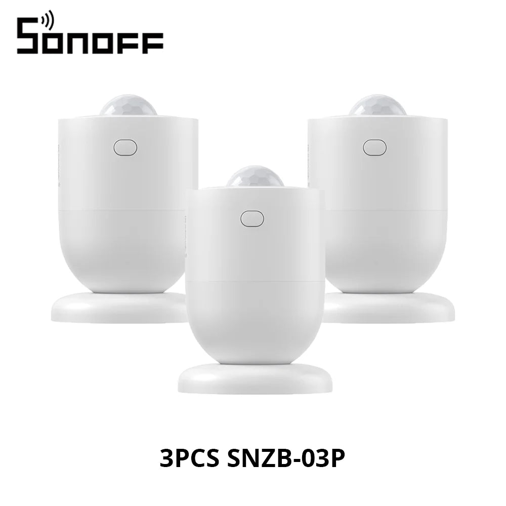 SONOFF SNZB-03P 1-10PCS Zigbee Motion Sensor Environment Light Detection Alert Notification eWeLink Smart Scene via Alexa Google