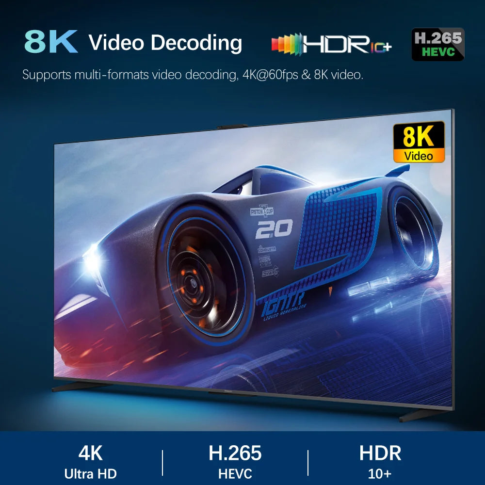 VONTAR H618 Smart TV Box Android 12 Allwinner Quad Core Cortex A53 Soutien 8K Vidéo Wifi Google Voix Media Player Set Top Box