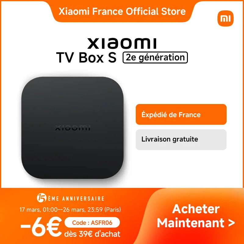 [Officiel] TV Box S 2nd Gen, 4K Ultra HD, Dolby Vision® et HDR10+, Puissant processeur, Bluetooth 5.2, Wi-Fi double bande